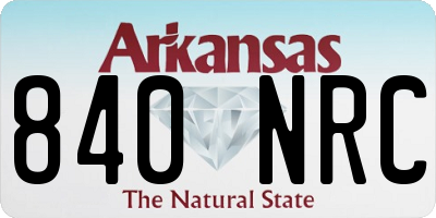 AR license plate 840NRC