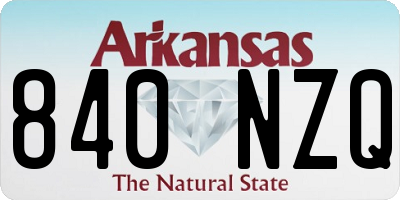 AR license plate 840NZQ