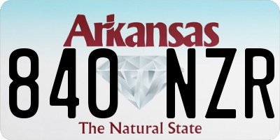 AR license plate 840NZR
