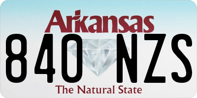 AR license plate 840NZS