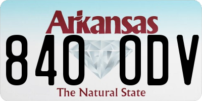 AR license plate 840ODV