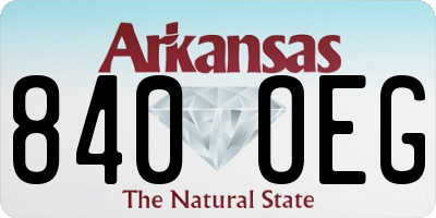 AR license plate 840OEG