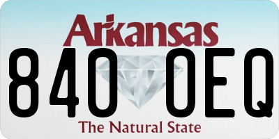 AR license plate 840OEQ