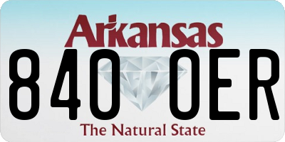 AR license plate 840OER