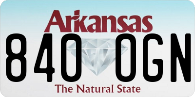AR license plate 840OGN