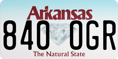 AR license plate 840OGR