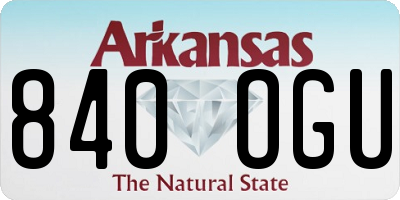AR license plate 840OGU
