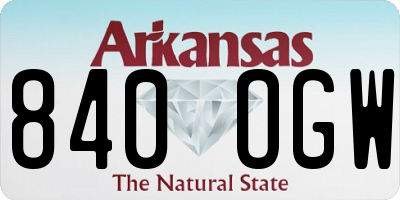 AR license plate 840OGW
