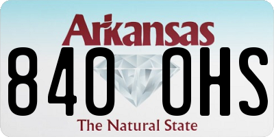 AR license plate 840OHS