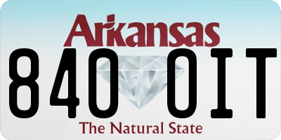 AR license plate 840OIT