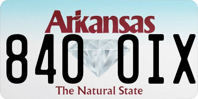 AR license plate 840OIX