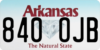 AR license plate 840OJB