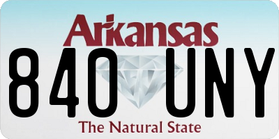 AR license plate 840UNY