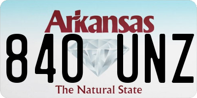 AR license plate 840UNZ