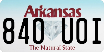 AR license plate 840UOI