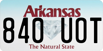 AR license plate 840UOT