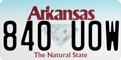 AR license plate 840UOW