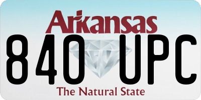 AR license plate 840UPC