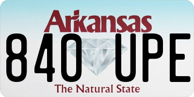 AR license plate 840UPE