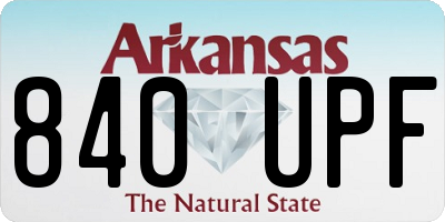 AR license plate 840UPF