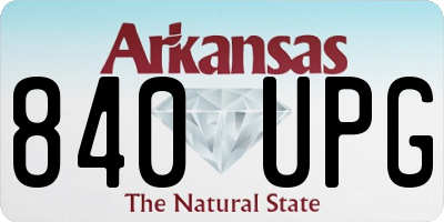 AR license plate 840UPG