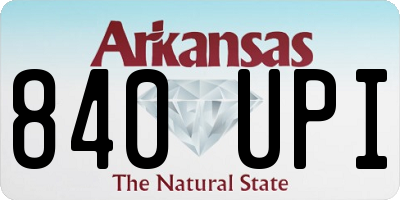 AR license plate 840UPI