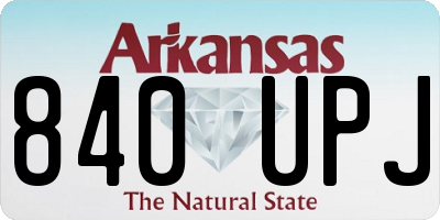 AR license plate 840UPJ