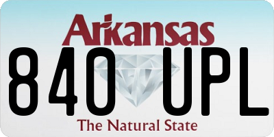 AR license plate 840UPL