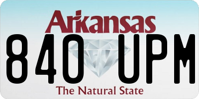 AR license plate 840UPM