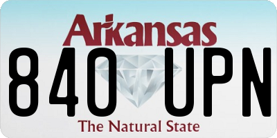 AR license plate 840UPN