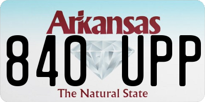 AR license plate 840UPP