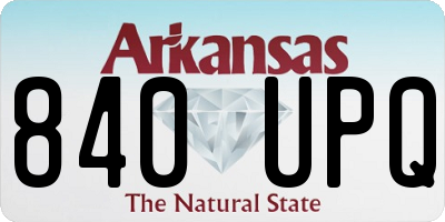 AR license plate 840UPQ