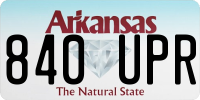 AR license plate 840UPR