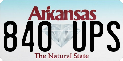 AR license plate 840UPS