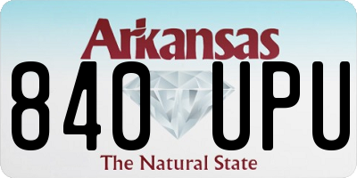 AR license plate 840UPU
