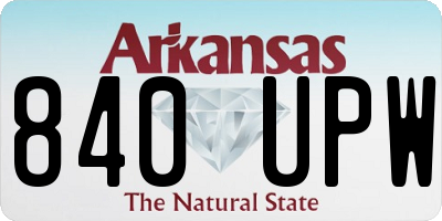 AR license plate 840UPW