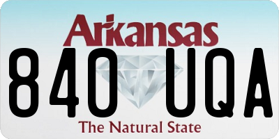 AR license plate 840UQA