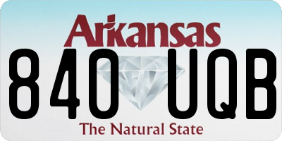 AR license plate 840UQB