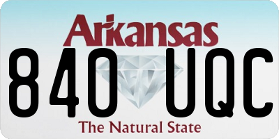 AR license plate 840UQC