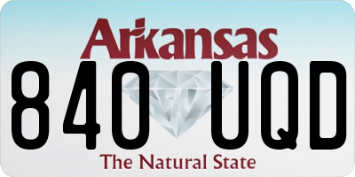 AR license plate 840UQD