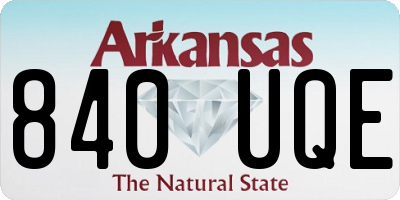 AR license plate 840UQE