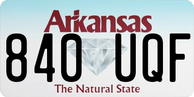AR license plate 840UQF