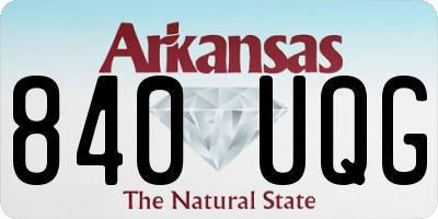 AR license plate 840UQG