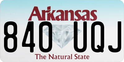 AR license plate 840UQJ