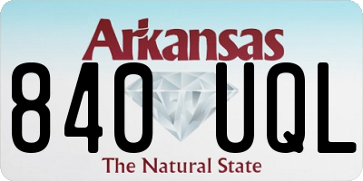 AR license plate 840UQL