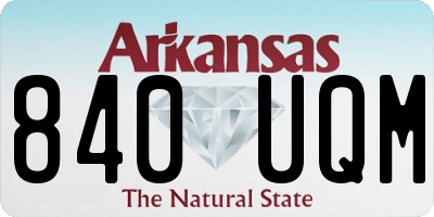 AR license plate 840UQM