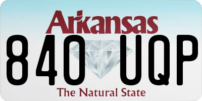 AR license plate 840UQP