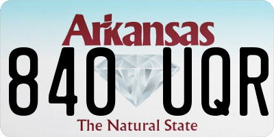 AR license plate 840UQR