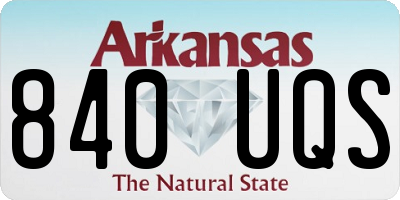 AR license plate 840UQS