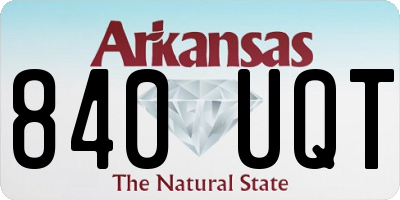 AR license plate 840UQT